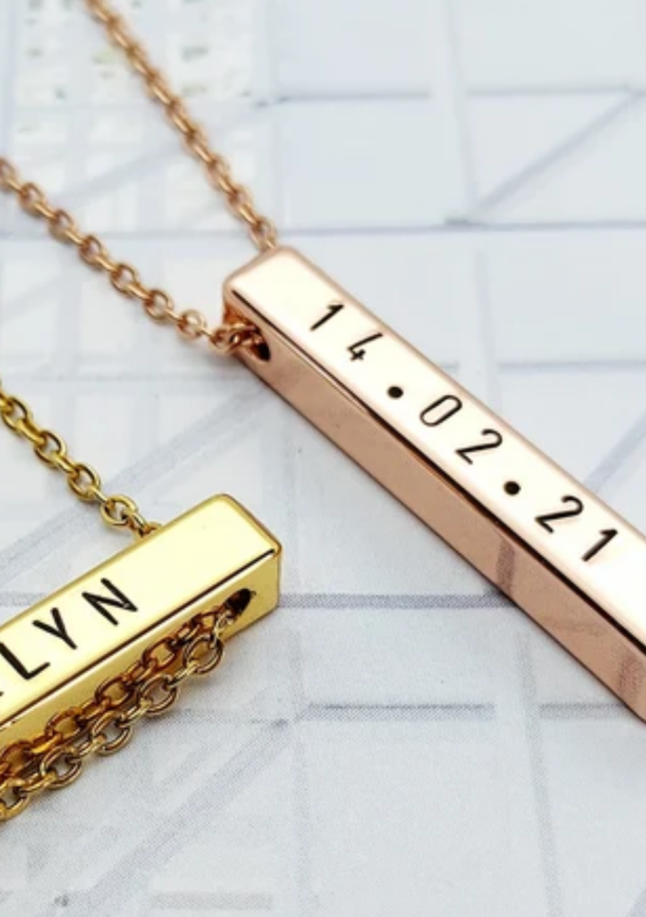 9 Karakter Kişiselleştirilebilir Rose Gold Kaplama Kolye - Görsel 2
