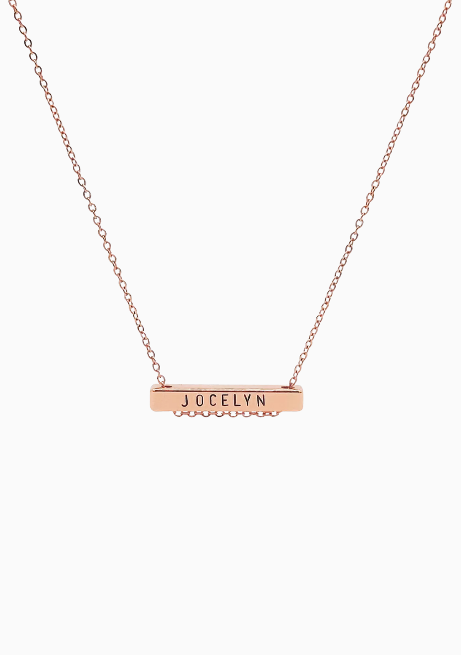 9 Karakter Kişiselleştirilebilir Rose Gold Kaplama Kolye