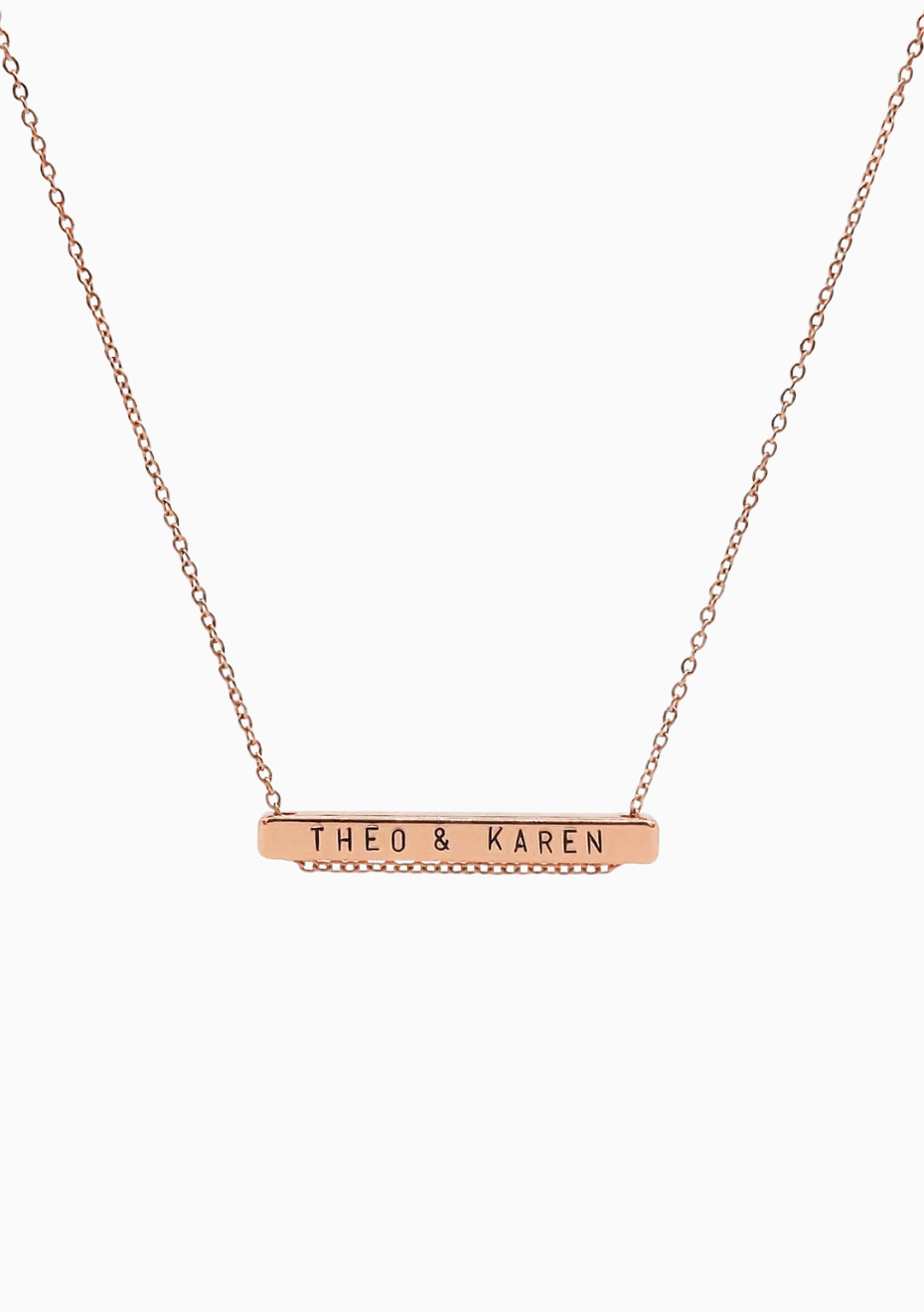 13 Karakter Rose Gold Kaplama Kişiselleştirilebilir Kolye
