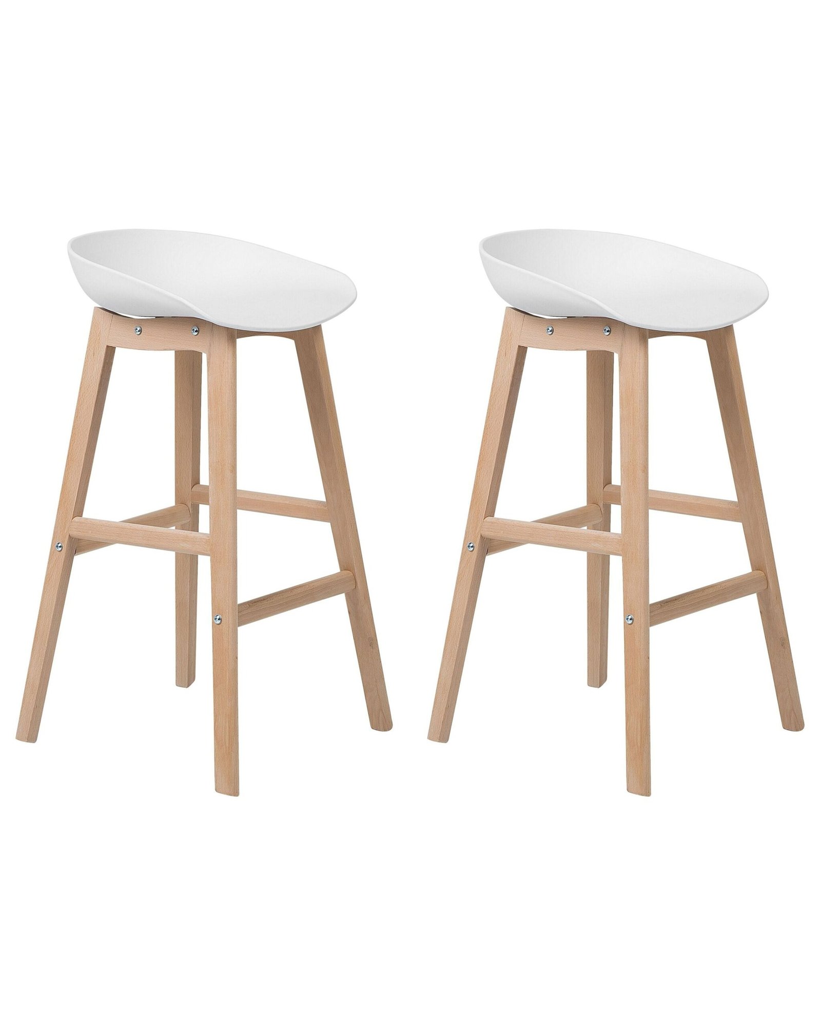 MICCO 2’li Bar Sandalyesi Seti, İskandinav Tarzı, 72 cm Oturma Yüksekliği, Minimalist Tasarım