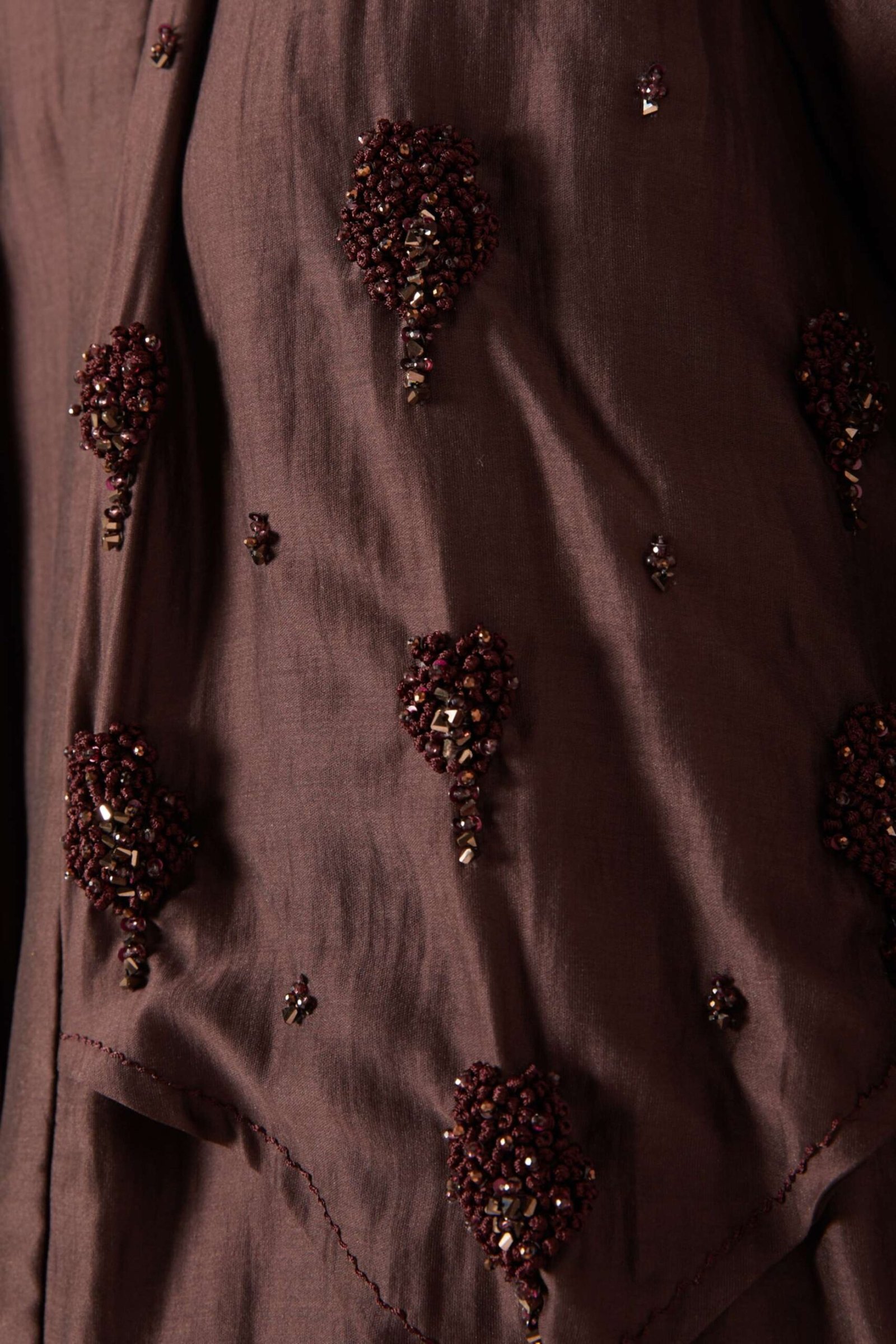 Şık ve Hafif Tencel Voile Abaya Bead Süslemeli Uzun Kollu Moda Ürünü - Görsel 6