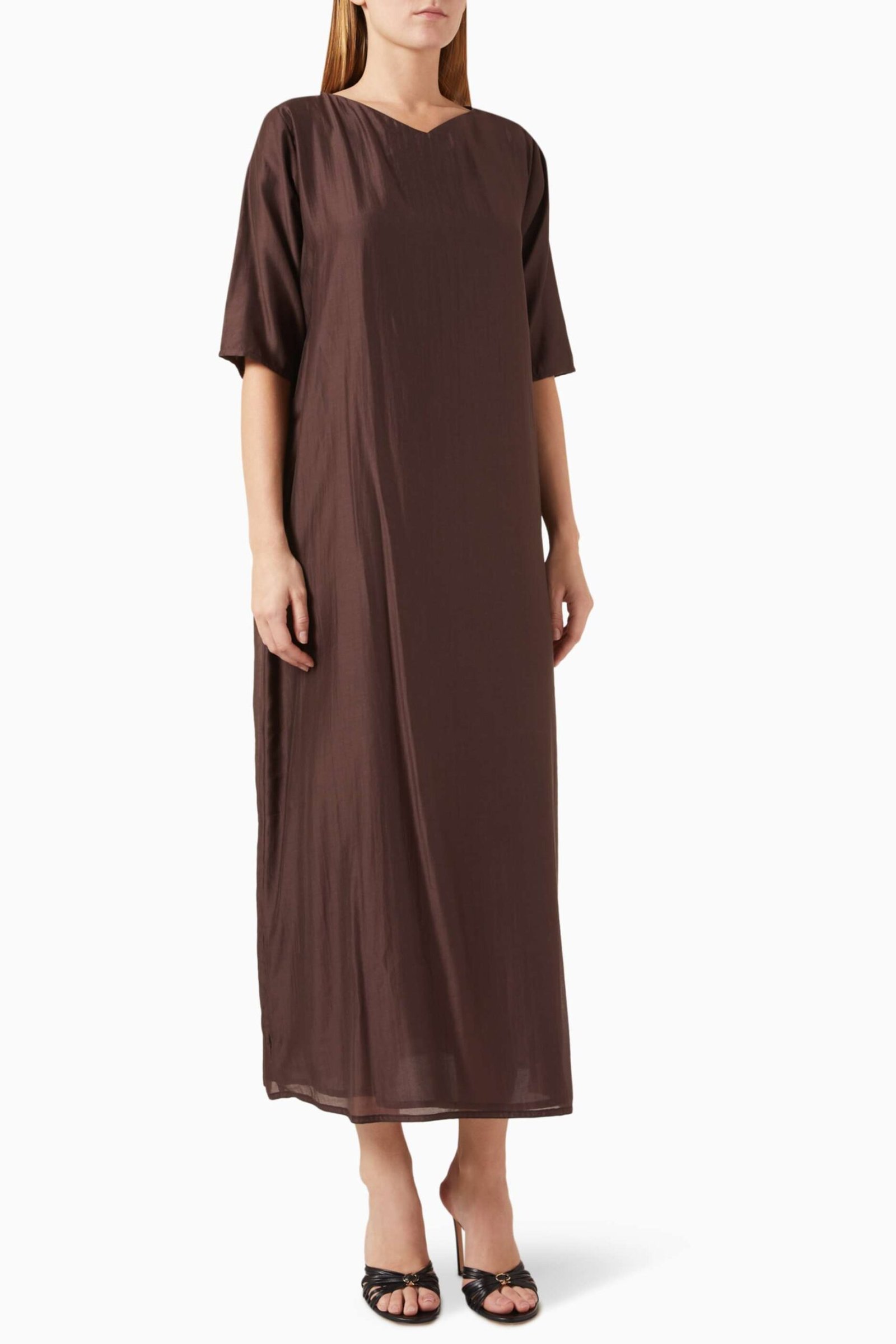 Şık ve Hafif Tencel Voile Abaya Bead Süslemeli Uzun Kollu Moda Ürünü - Görsel 5